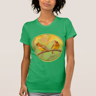 Cedar Waxwing Malerei - Niedliche Original Hunde K T-Shirt