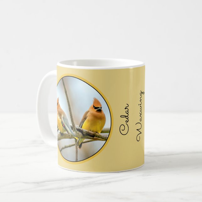 Cedar Waxwing - Original Foto Kaffeetasse (Vorderseite Links)