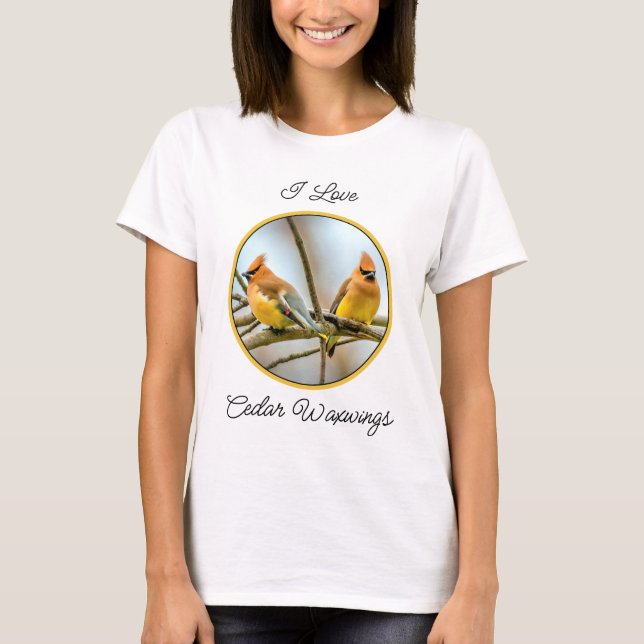 Cedar Waxwing - Original Foto T-Shirt (Vorderseite)
