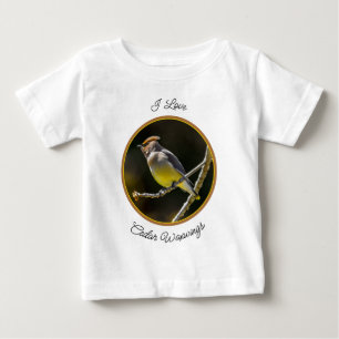 Cedar Waxwing Songbird Original Wild Bird Foto Baby T-shirt