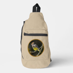 Cedar Waxwing Songbird Original Wild Bird Foto Crossbody Bag
