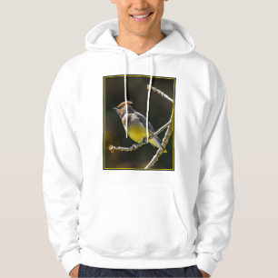 Cedar Waxwing Songbird Original Wild Bird Foto Hoodie