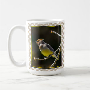 Cedar Waxwing Songbird Original Wild Bird Foto Kaffeetasse