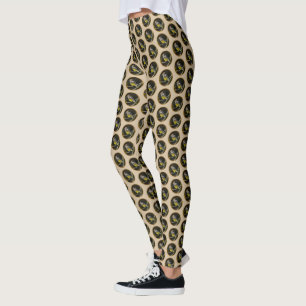 Cedar Waxwing Songbird Original Wild Bird Foto Leggings