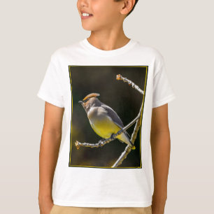 Cedar Waxwing Songbird Original Wild Bird Foto T-Shirt