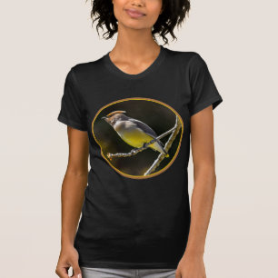 Cedar Waxwing Songbird Original Wild Bird Foto T-Shirt