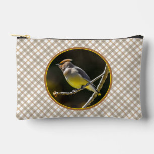 Cedar Waxwing Songbird Original Wild Bird Foto Zubehörtasche