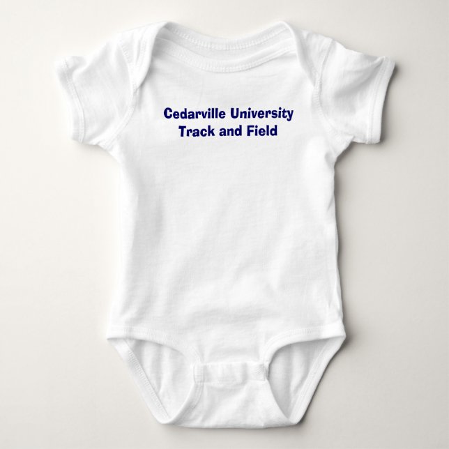 Cedarville HochschulLeichtathletik Baby Strampler (Vorderseite)