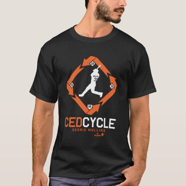 Cedric Mullins Cycle Baltimore Baseball T-Shirt (Vorderseite)
