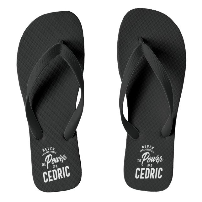 Cedric Personalisiert Name Geburtstagsgeschenk Flip Flops (Fußbett)