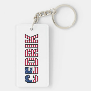 Cedrik Name Vorname USA Flagge Anhänger Schlüssel Schlüsselanhänger