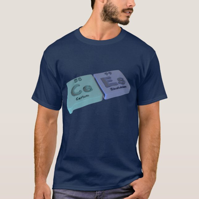Cees als Cer-Cer und EsEinsteinium T-Shirt (Vorderseite)