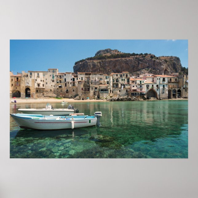 Cefalu Stadt Sizilien Poster (Vorne)