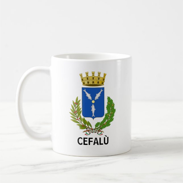 Cefalù Wappen - Sizilien Kaffeetasse (Links)