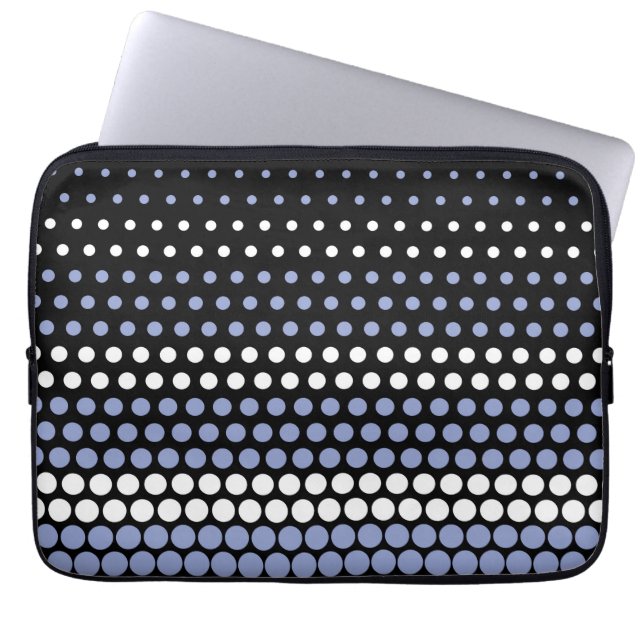 Ceil und White Polka Dot Laptopschutzhülle (Vorderseite)