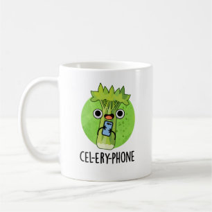Cel-lery Phone Funny Celery Veggie Pun Kaffeetasse