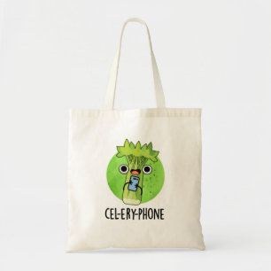 Cel-lery Phone Funny Celery Veggie Pun Tragetasche