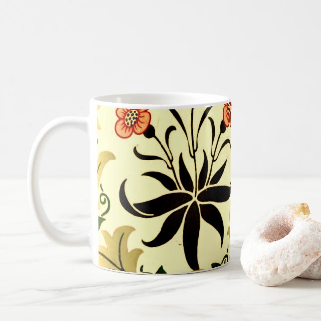 Celadine, Vintag William Morris, Kaffeetasse (Mit Donut)