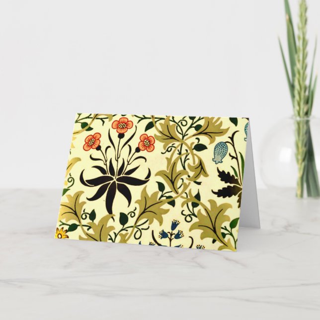 Celadine, Vintag William Morris pattern, Karte (Vorderseite)
