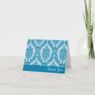 Celadon Blue Damask Vielen Dank Dankeskarte