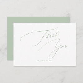 Celadon Green DIY farben Luxe Script Vielen Dank Dankeskarte
