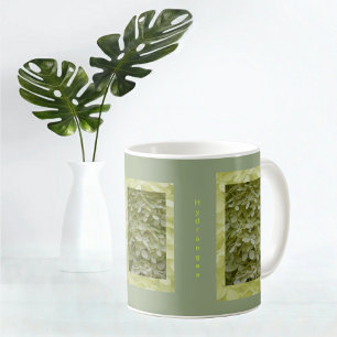 Celadon Green Hydrangea Floral Kaffeetasse