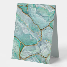Celadon Green, Jade Marble, Mint Green Geode   Tischaufsteller