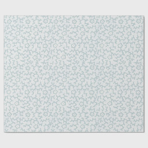 Celadon Korallen-Zweig Blumen, Küsten-Druck Geschenkpapier