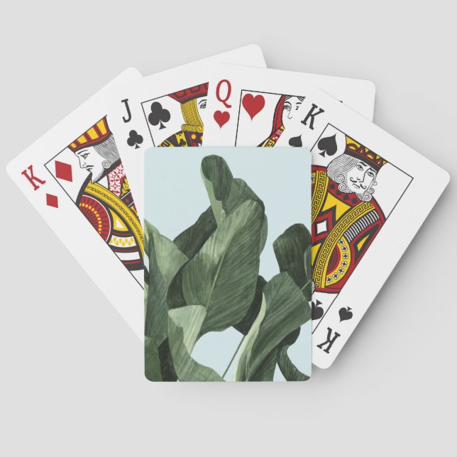 Celadon Palmen Spielkarten (Rückseite)