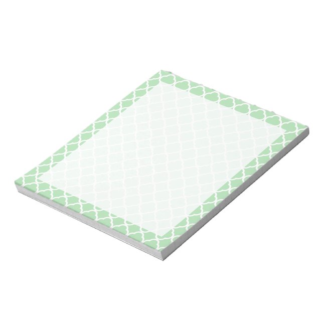 Celadon Quatrefoil Notizblock (Rotiert)