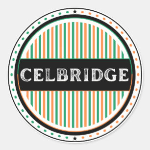 Celbridge City Pride Emblem – Irische Identität Runder Aufkleber