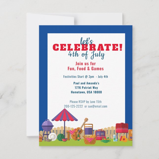 CELEBRATE 4. Juli Picnic-Ironie (Vorderseite)