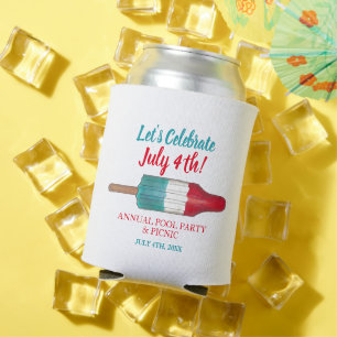 Celebrate 4. Juli Red White Rocket Pop Dosenkühler