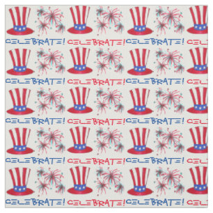 Celebrate 4. Juli USA Fireworks Patriotic Stoff