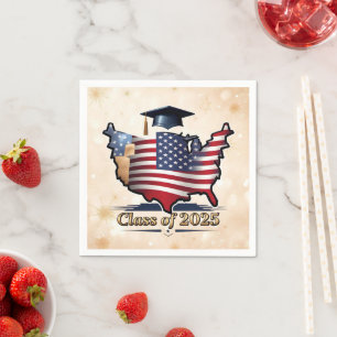"Celebrate Abschluss American Style" Serviette