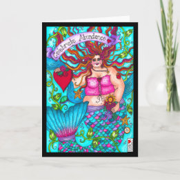 Celebrate Abundance Mermaid Card Karte