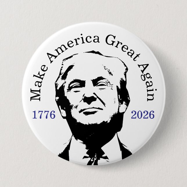 Celebrate America 250 and President Trump #15 Button (Vorderseite)
