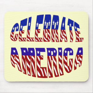 Celebrate America Flag Font #1 usepad Mousepad