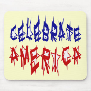 Celebrate America Flag Schriftart #2 Mousepad