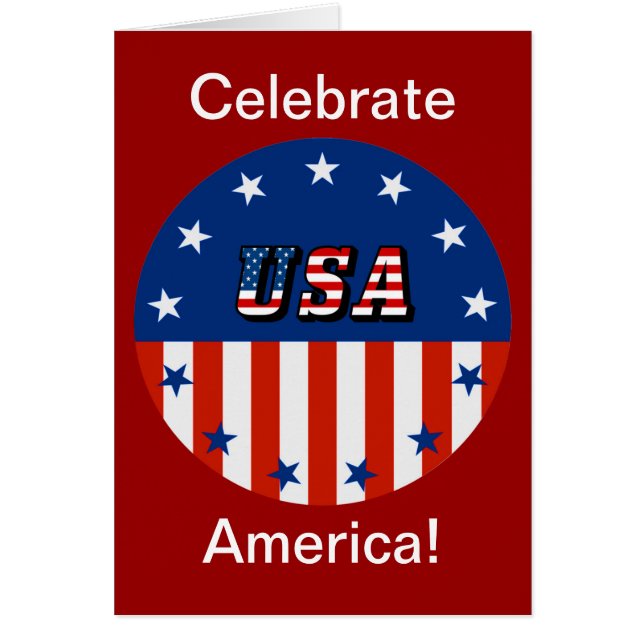 Celebrate America Flag Stars Holiday Card (Vorne)