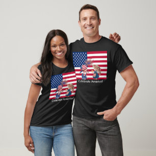 Celebrate America Vintag Kids USA Flag Holiday T-Shirt