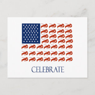 Celebrate American Flag Humster Postkarte