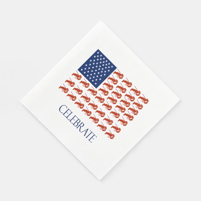 Celebrate American Flag Humster Serviette (Ecke)