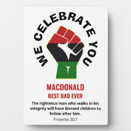 CELEBRATE BEST VATER JE Individuelle Name Christli Fotoplatte