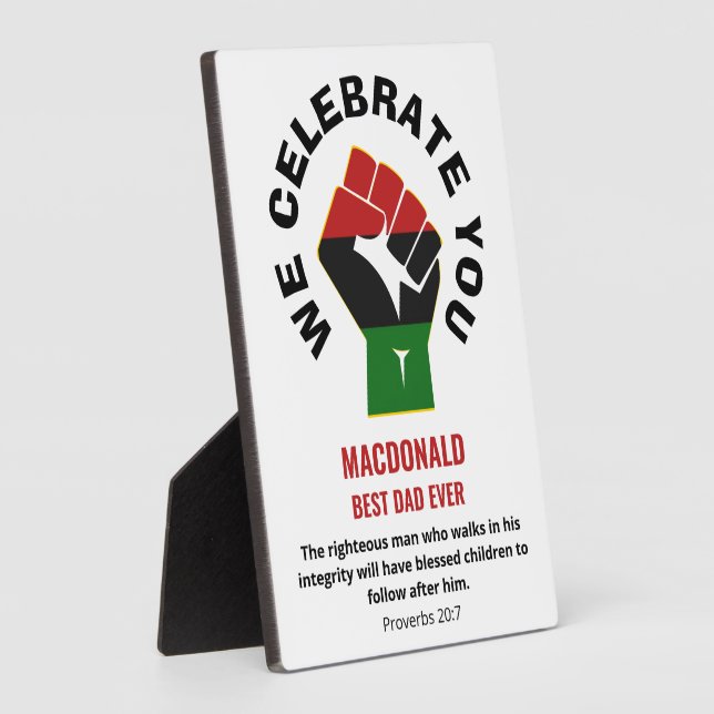 CELEBRATE BEST VATER JE Individuelle Name Christli Fotoplatte (Seite)