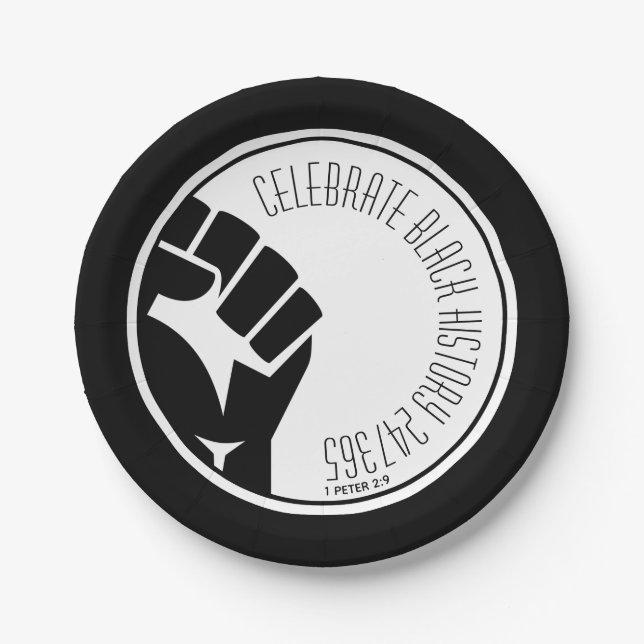 CELEBRATE BLACK GESCHICHTE 247365 BHM Custom Pappteller (Vorderseite)