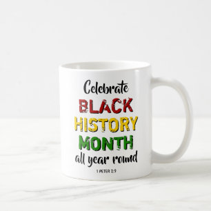 CELEBRATE BLACK GESCHICHTE MONAT Christliche Bibel Kaffeetasse