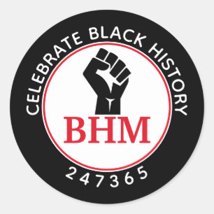 Celebrate Black History 247365 MONOGRAM Black Runder Aufkleber
