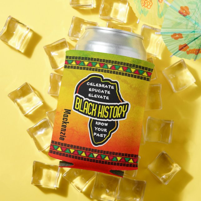 Celebrate Black History African Map Dosenkühler (In Situ Sommer)