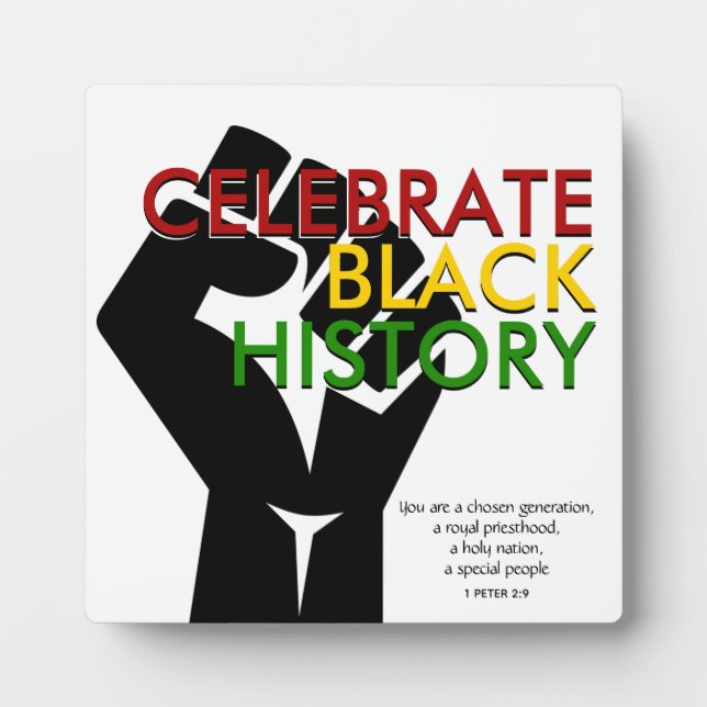 CELEBRATE BLACK HISTORY Christian Scripture Fotoplatte (Vorderseite)